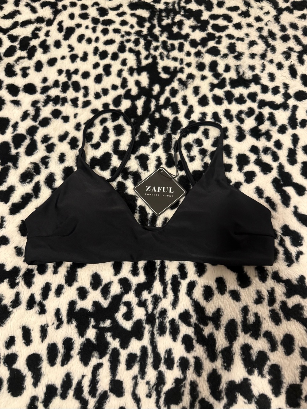 Zaful Black V-Neck Bralette
